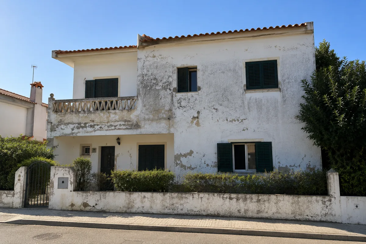 Fachada antes da pintura — Santarém